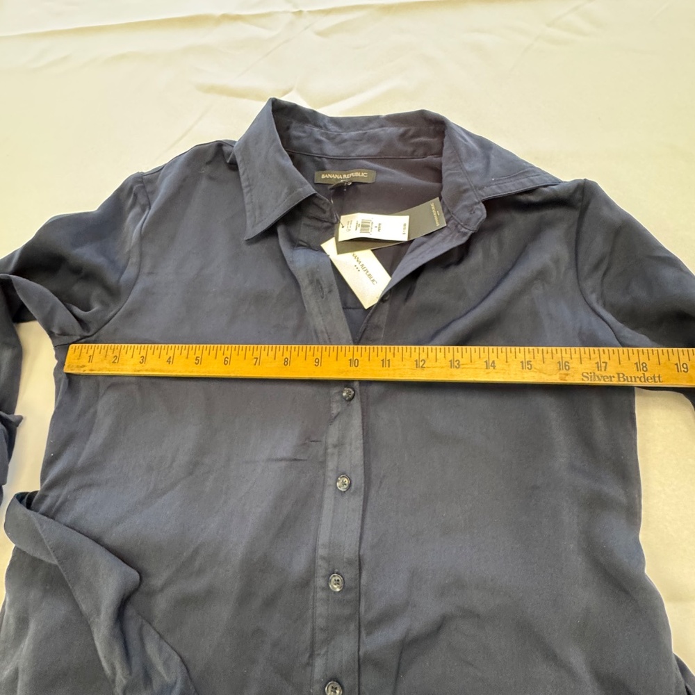 Banana Republic Navy Shirt Dress Size SP - Picture 7 of 10